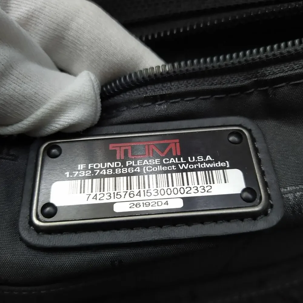 Tumi FXT Ballistic Black Nylon Pushlock Briefcase Messenger Laptop Bag